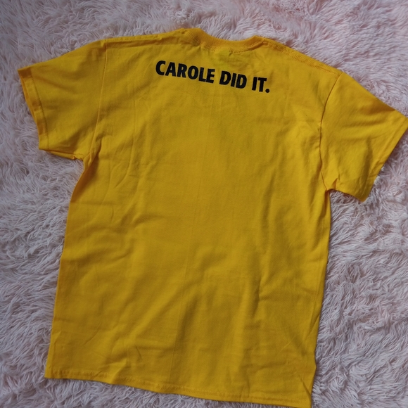 😵Joe exotic🐯 ooak nwot custom meme tee! Carole Baskin did it! Lmao! ☠ - Picture 3 of 9